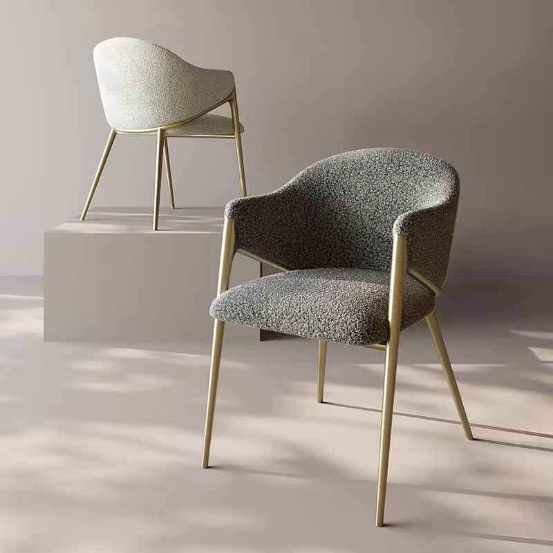 Chic Velvet Dining Chair with Durable Metal Legs for Comfort