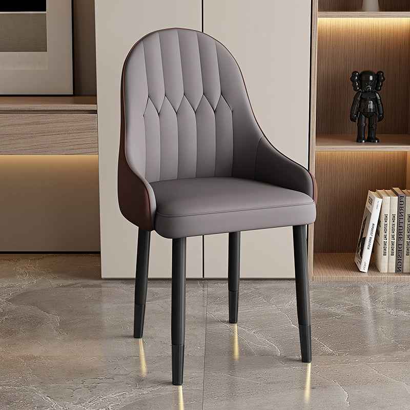 White Golden Metal Legs Upholstered Dinging chair