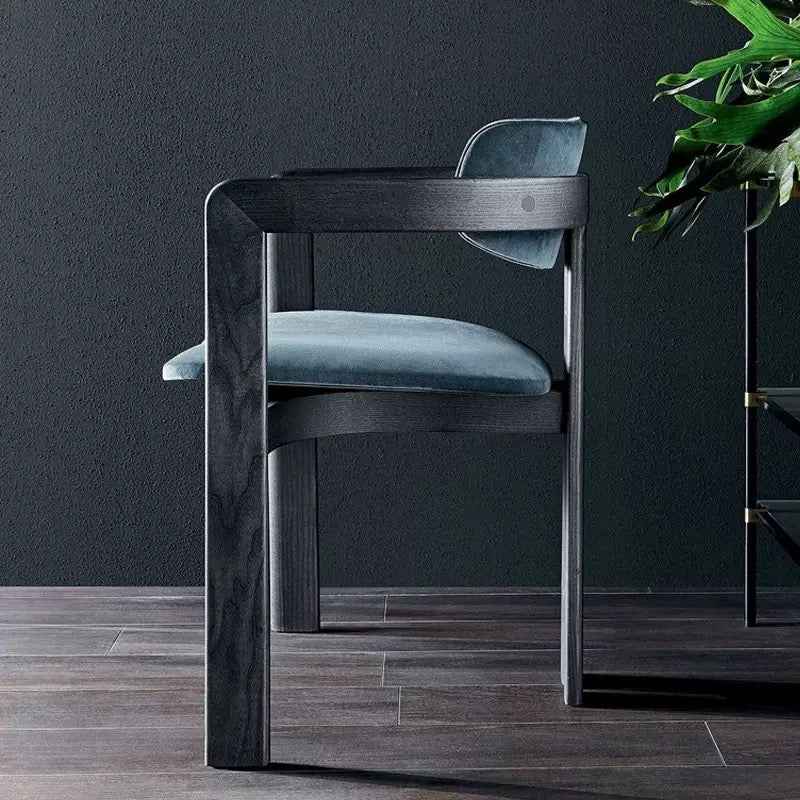 Ash Wooden Kitchen chair Modern Fabric Leather Velvet wood Dining Room Chair Farmhouse Kitchen Side Chairs Set