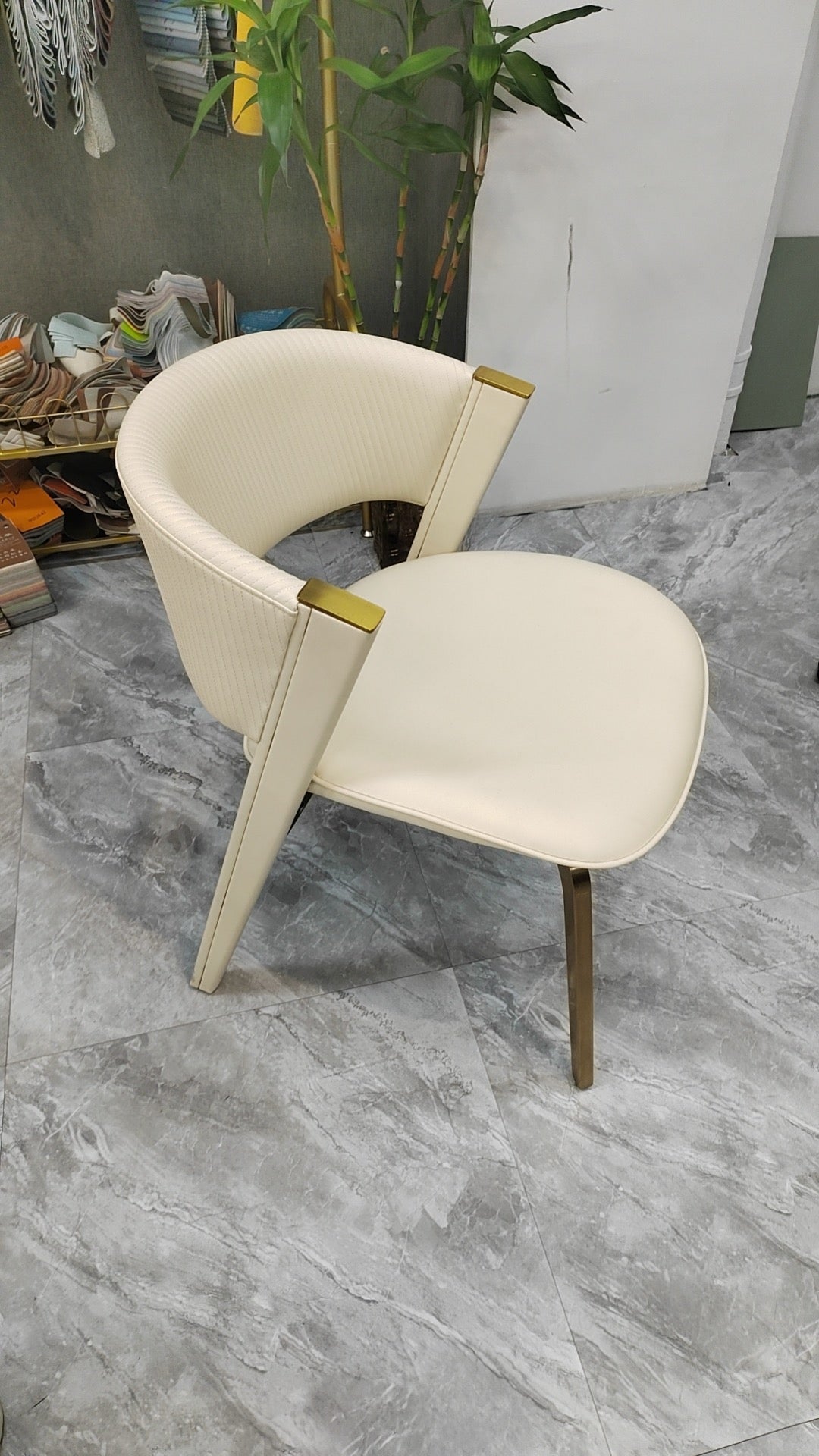 Faux Pu Leather Dining Room Chairs With Stainless Steel Gold/Rose Gold/Black Legs For The Dining Room Living Room