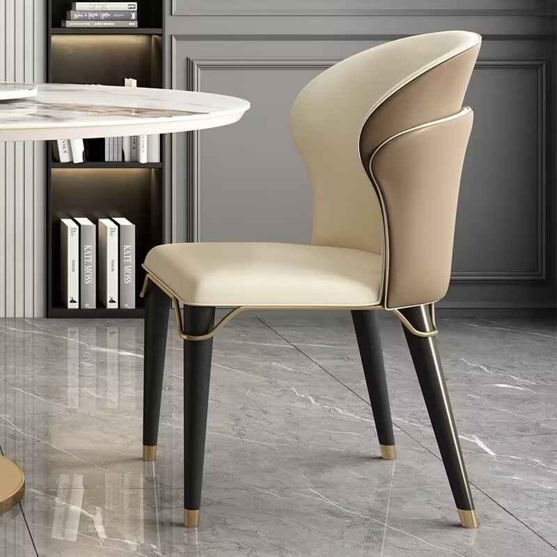 White Leather Dining Chairs Set of 6