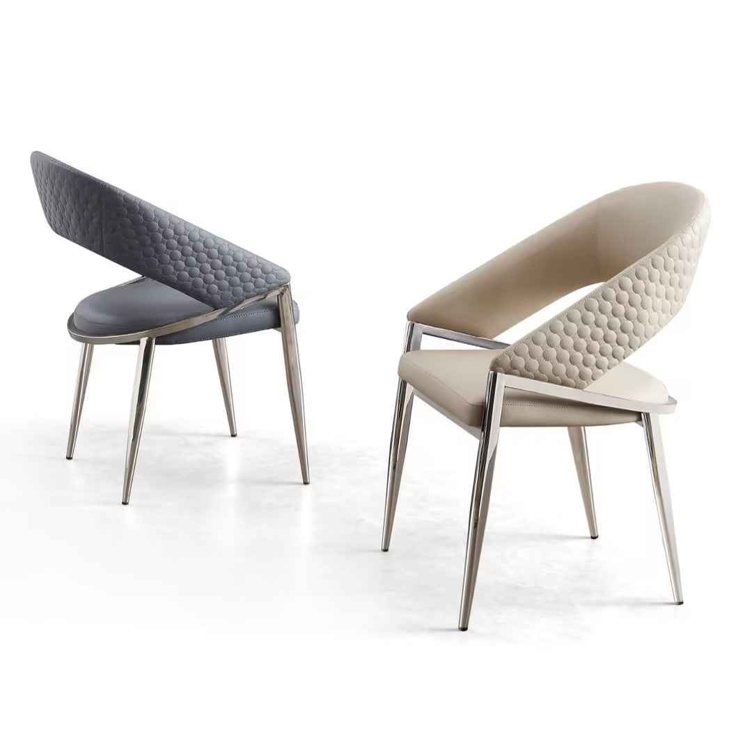 PU Leather Metal Upholstered Dinging Chair
