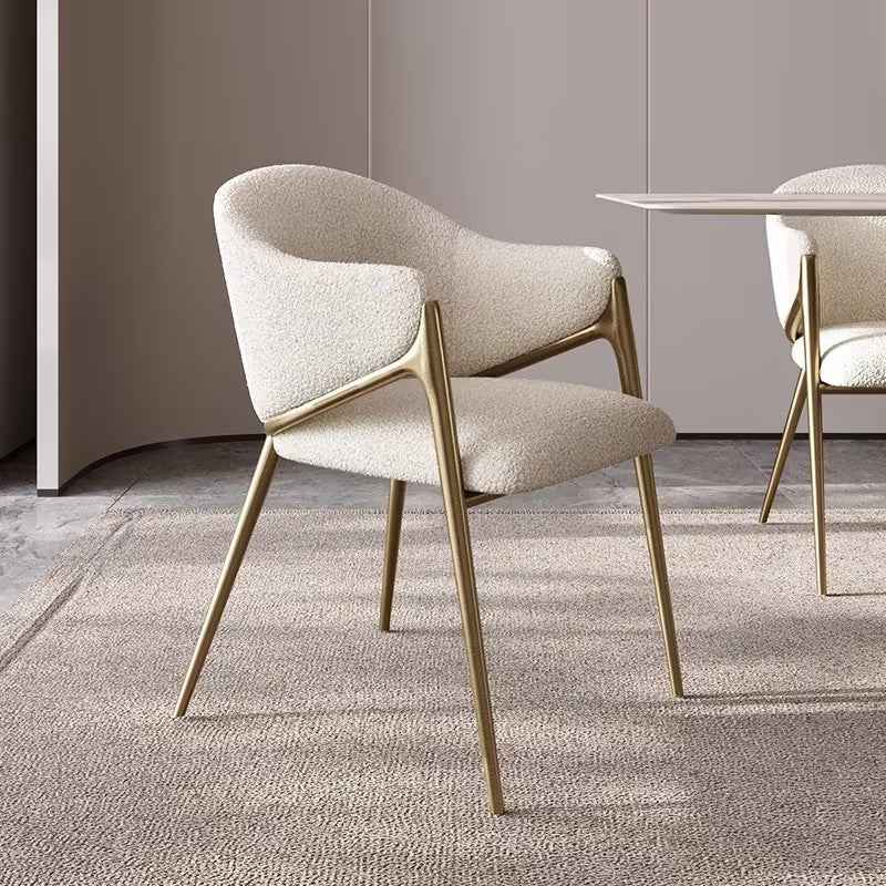 Chic Velvet Dining Chair with Durable Metal Legs for Comfort