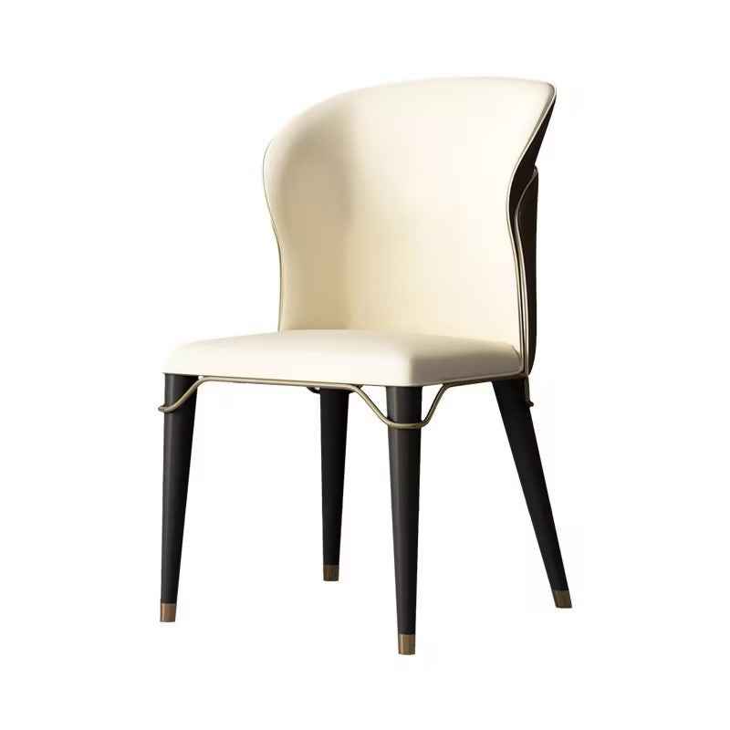 White Leather Dining Chairs Set of 6