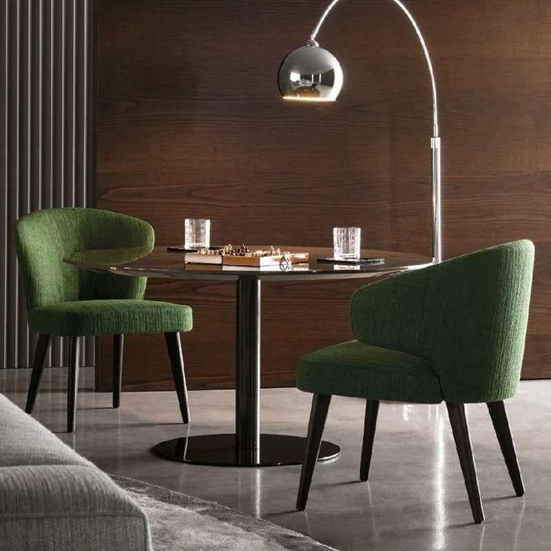 Velvet Brown blue Kitchen Dining Chairs Set of 8
