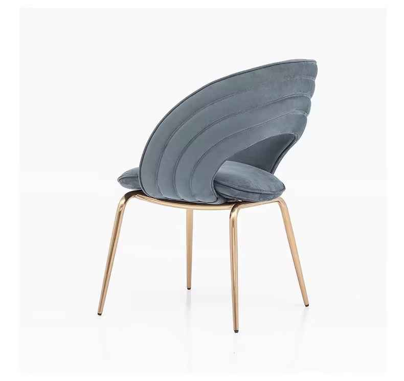 Modern Grey Velvet Dining Chair Gold kitchen chair set