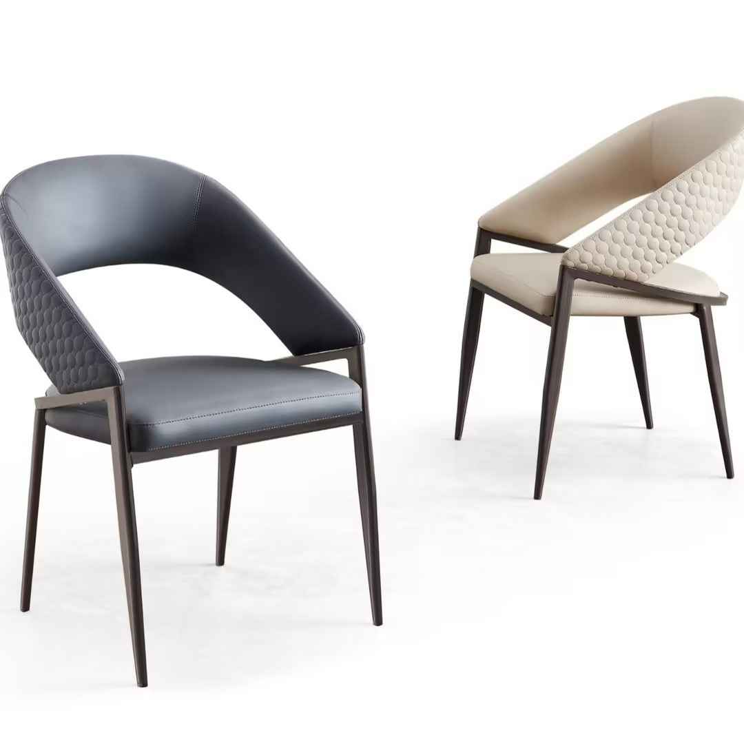 PU Leather Metal Upholstered Dinging Chair