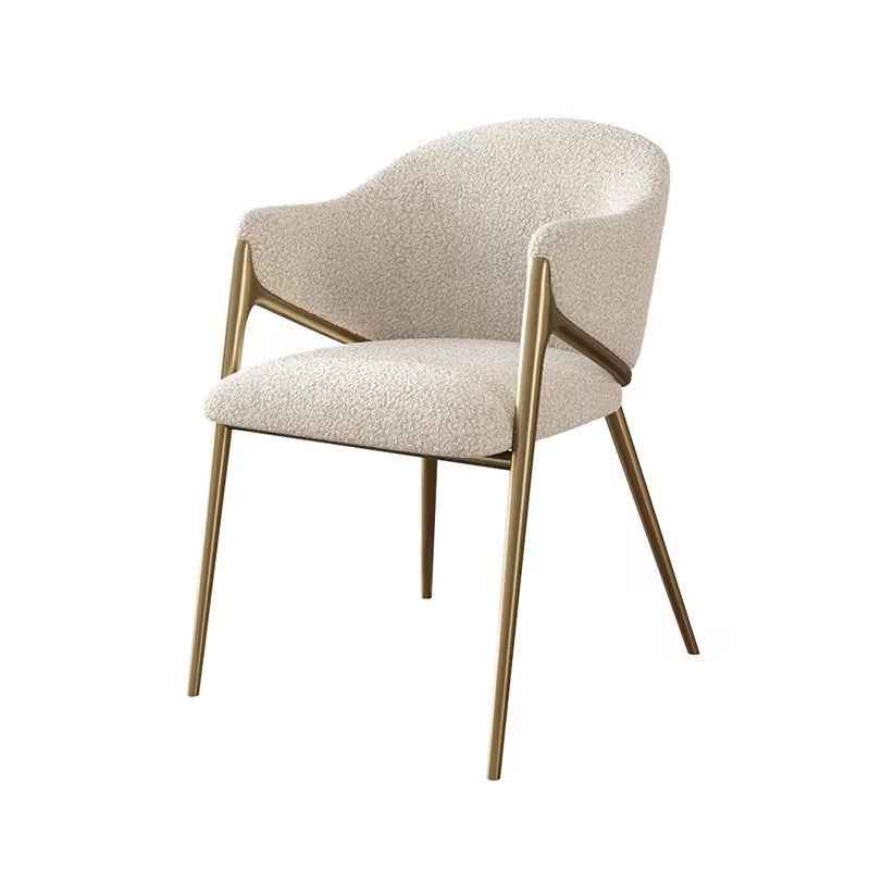 Chic Velvet Dining Chair with Durable Metal Legs for Comfort