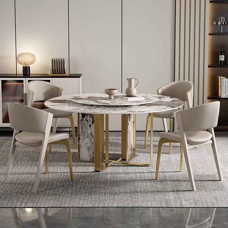 Faux Pu Leather Dining Room Chairs With Stainless Steel Gold/Rose Gold/Black Legs For The Dining Room Living Room