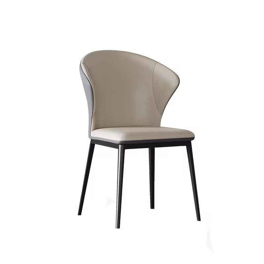 Brown white Waterproof Dining Chairs Set of 6
