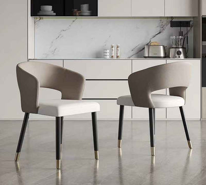 Steel legs and PU Leather dinging chair