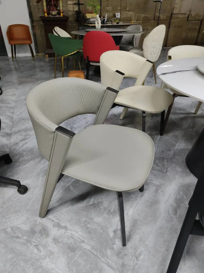 Faux Pu Leather Dining Room Chairs With Stainless Steel Gold/Rose Gold/Black Legs For The Dining Room Living Room