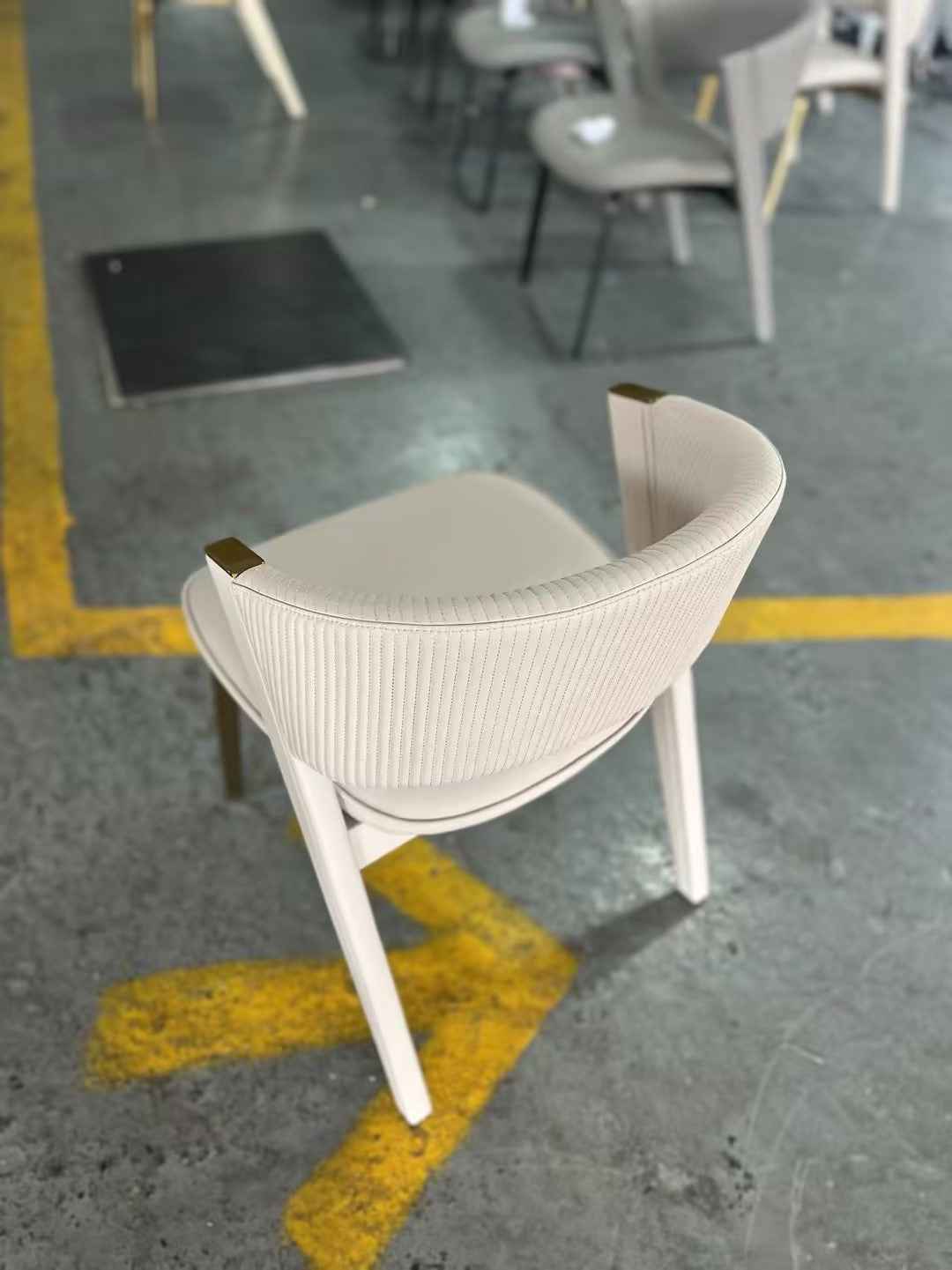 Faux Pu Leather Dining Room Chairs With Stainless Steel Gold/Rose Gold/Black Legs For The Dining Room Living Room