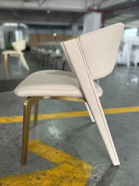 Faux Pu Leather Dining Room Chairs With Stainless Steel Gold/Rose Gold/Black Legs For The Dining Room Living Room