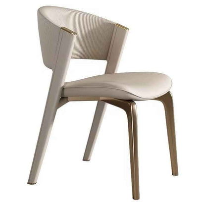 Faux Pu Leather Dining Room Chairs With Stainless Steel Gold/Rose Gold/Black Legs For The Dining Room Living Room