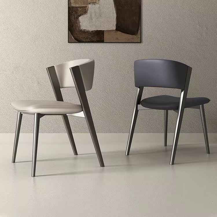 PU leather Stainless Steel Dining Room chair