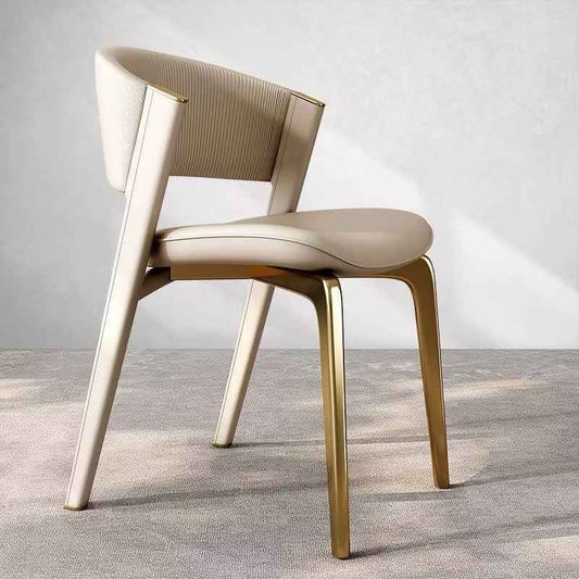 Faux Pu Leather Dining Room Chairs With Stainless Steel Gold/Rose Gold/Black Legs For The Dining Room Living Room